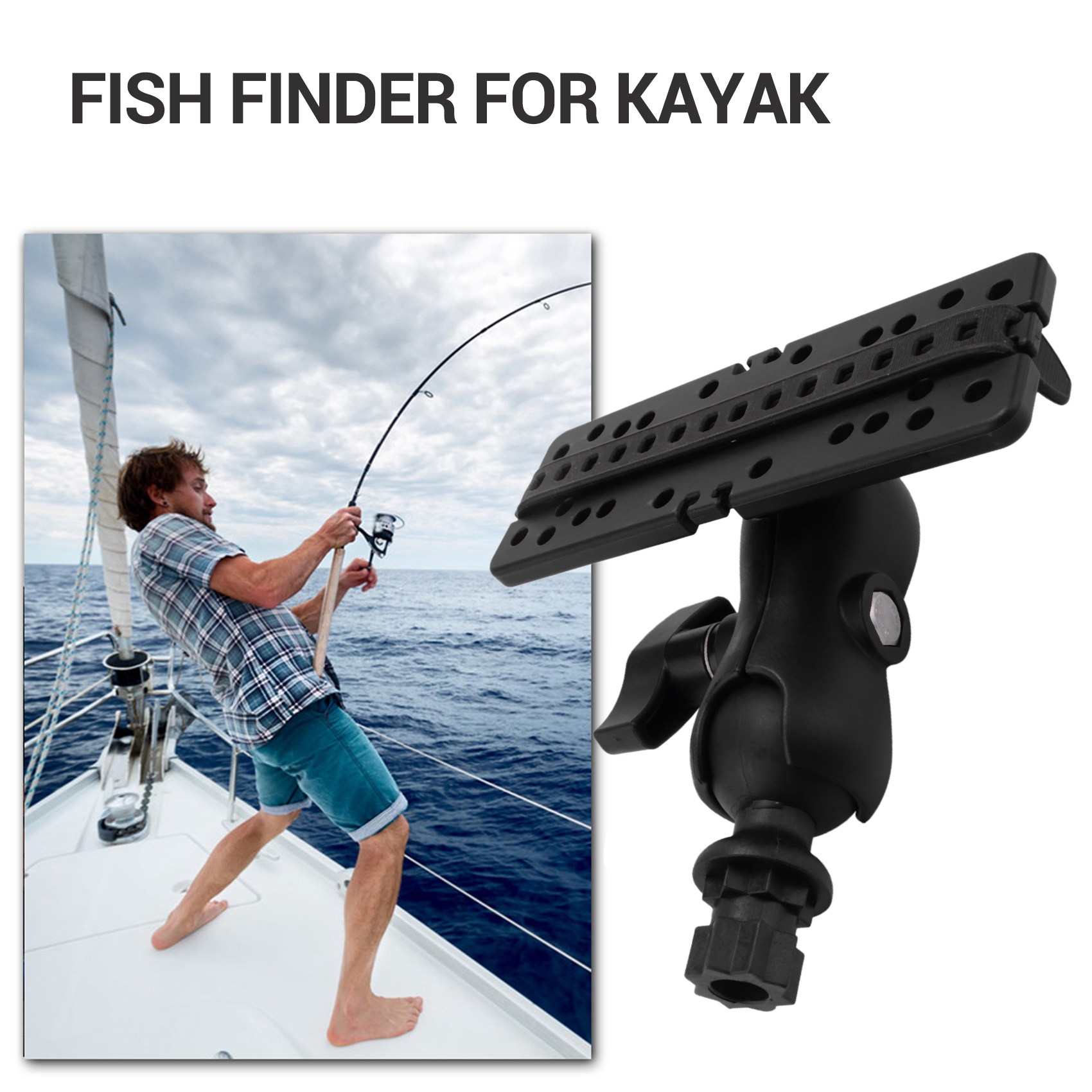 Fish Finder Mount - Крепление NALFI-Ball с эхолотом и универсальной