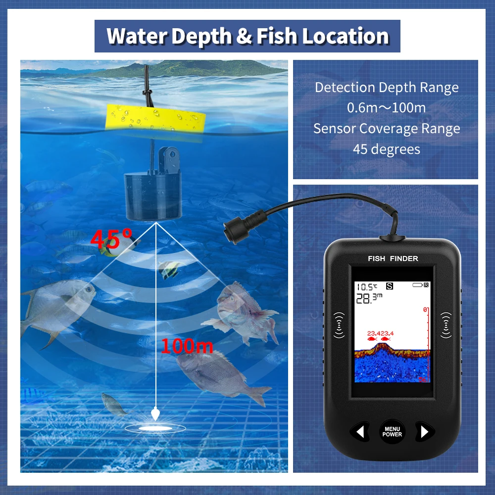 Эхолот Erchang XF03 для рыбалк – обзор и цена Fish Finder Cable