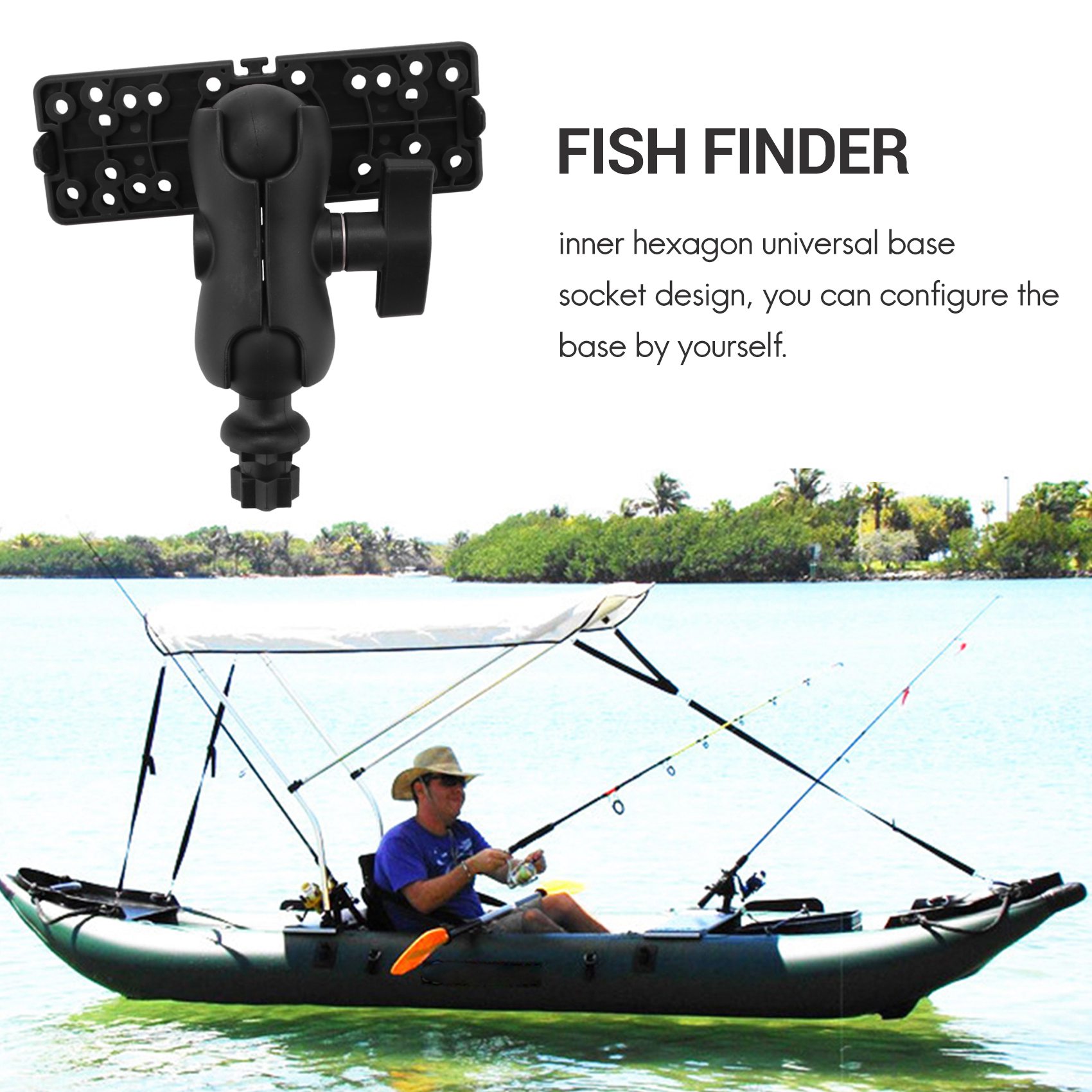 Крепление NALFI-Ball с эхолото – обзор и цена Fish Finder Mount